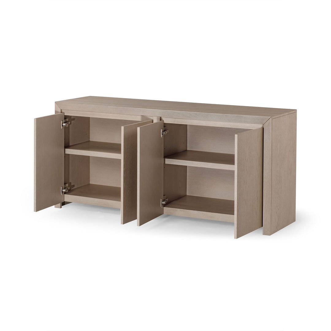Maven Lane Iris Contemporary Wooden Sideboard in Refined White Finish (Open Box) - VMInnovations
