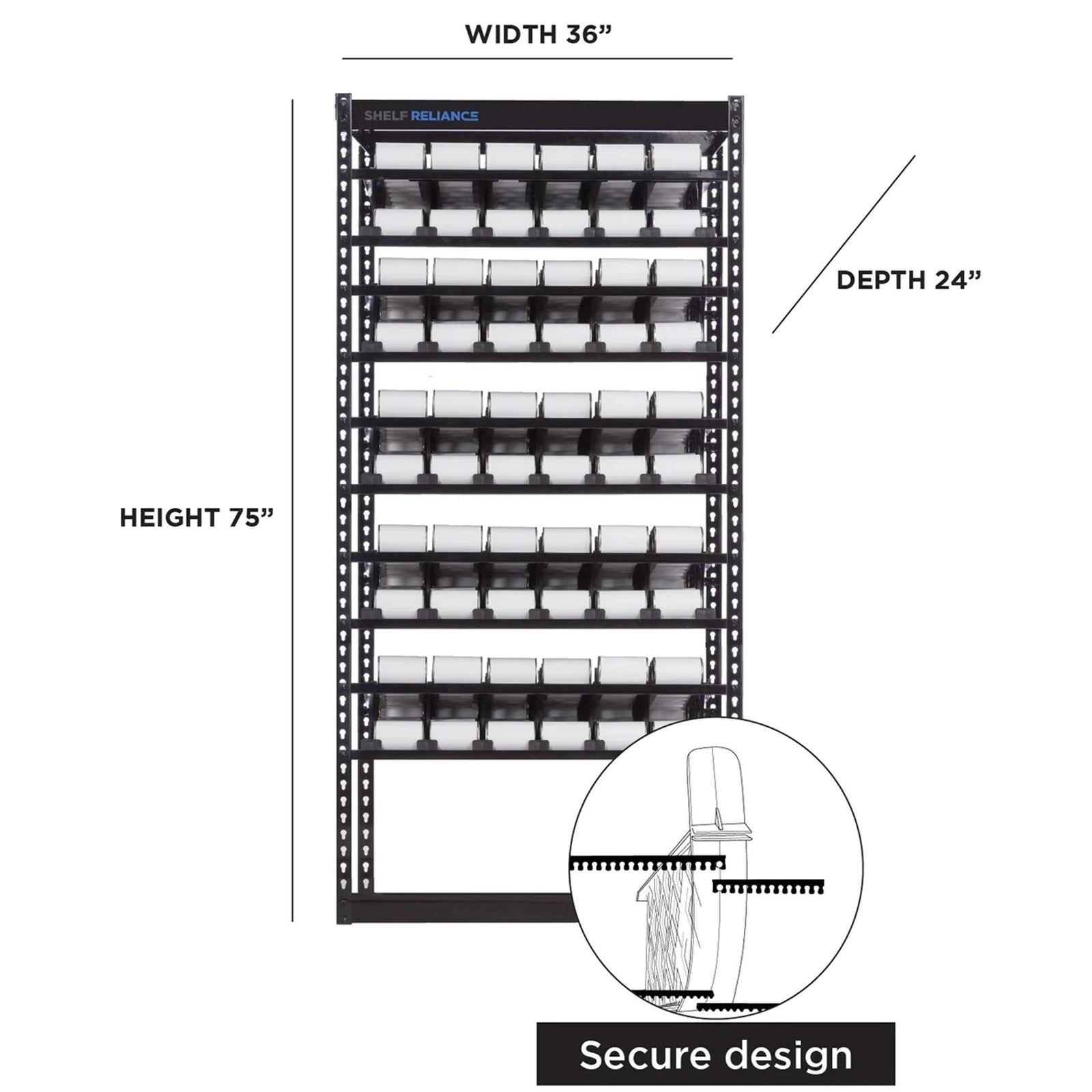 Shelf Reliance Maximizer Small Can Rotation Organizer Supports Up To 390 Cans - VMInnovations
