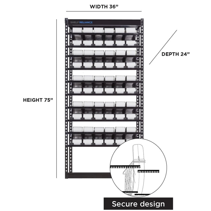 Shelf Reliance Maximizer Small Can Rotation Organizer Supports Up To 390 Cans