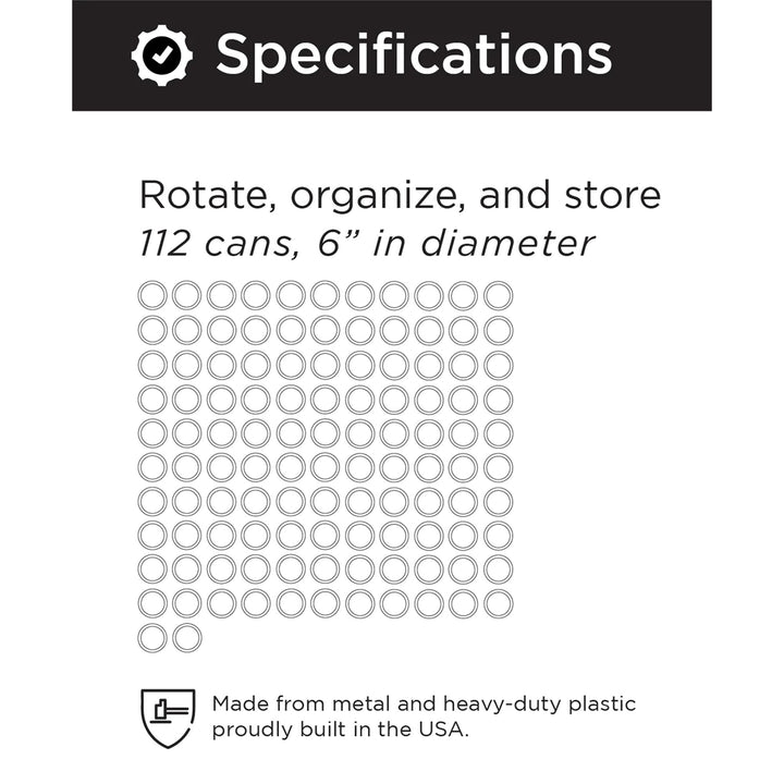 Shelf Reliance Maximizer Small Can Rotation Organizer Supports Up To 390 Cans