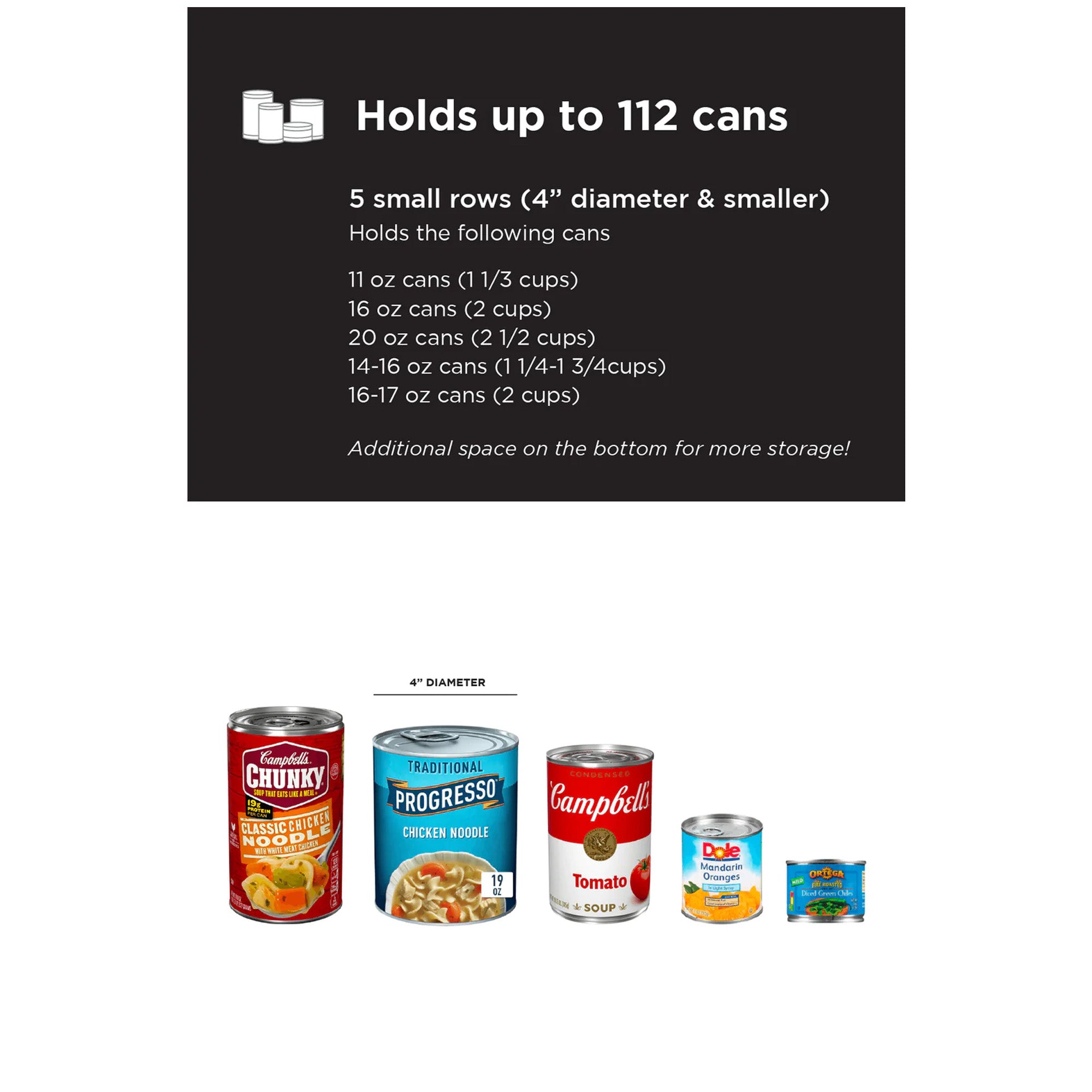 Shelf Reliance Maximizer Small Can Rotation Organizer Supports Up To 390 Cans - VMInnovations