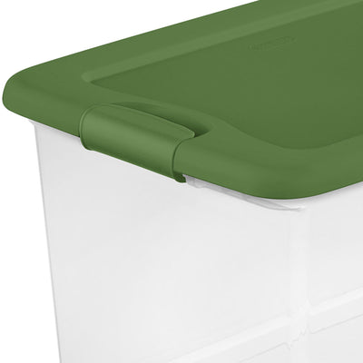 Sterilite 64 Qt Latching Plastic Holiday Storage Bin Clear Container, (18 Pack)