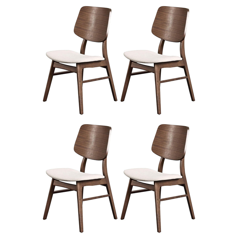 New Classic Furniture Oscar Wooden Oval Back Dining Chairs, Walnut (Set of 4)