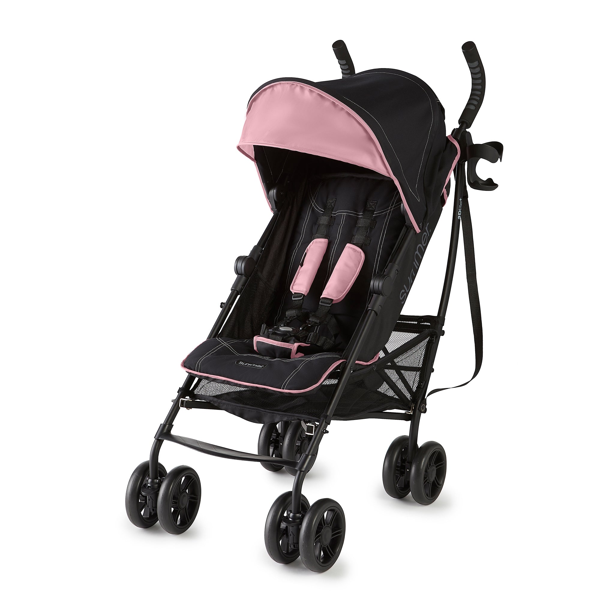 Summer Infant 3Dlite+ One-Hand Adjustable Stroller Pink/Black (Open Box)