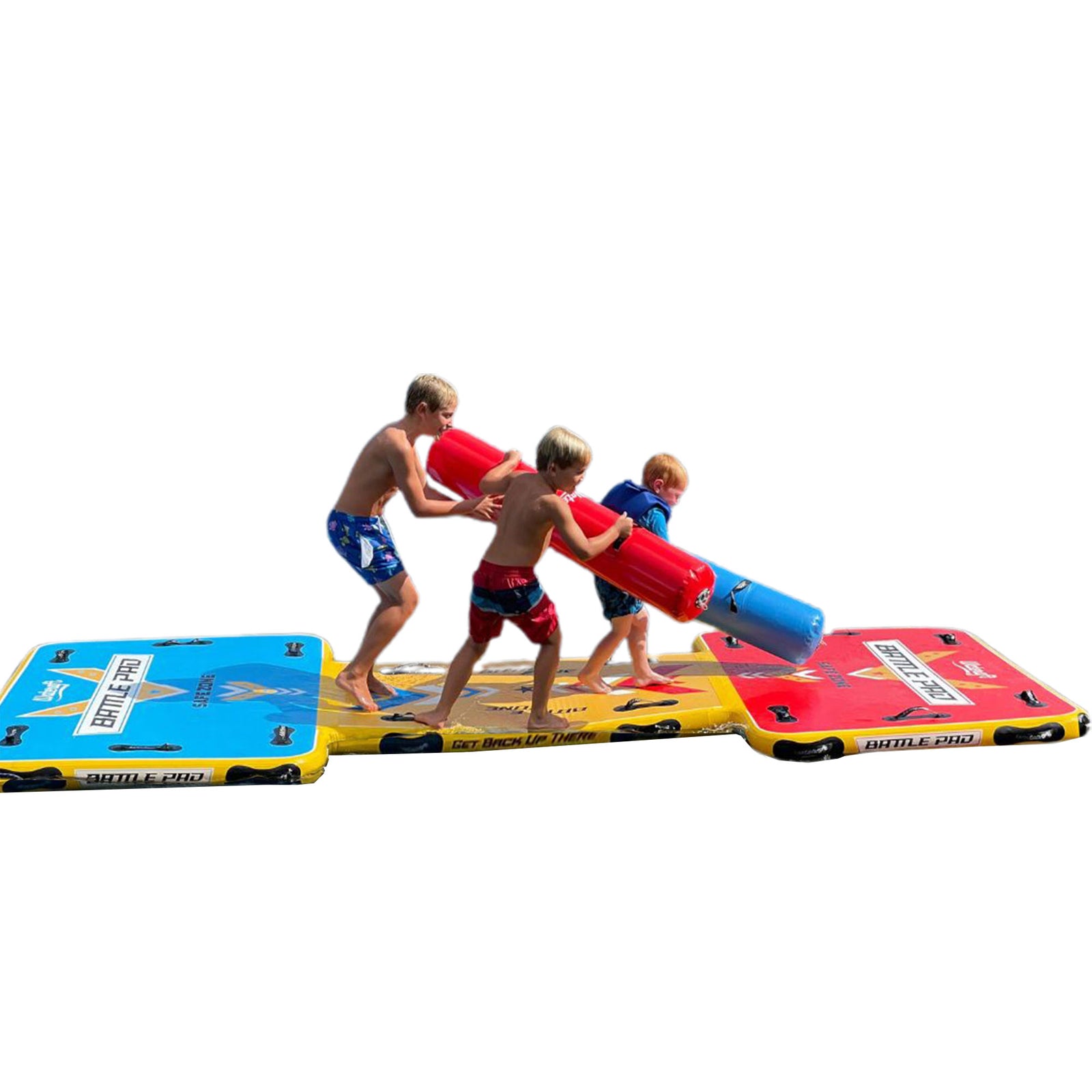 Wateraft Inflatable Battle Pad & Sticks, 13x6'Floating Raft Water Game(Open Box) - VMInnovations