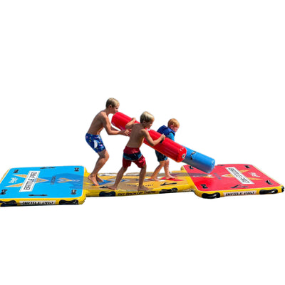 Wateraft Inflatable Battle Pad & Sticks, 13x6'Floating Raft Water Game(Open Box) - VMInnovations