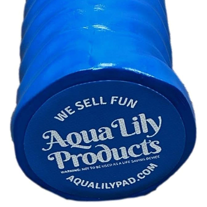 Aqua Lily Pad Durable Buoyant Soft Vinyl Foam Pool Noodle Float, Blue (Open Box)