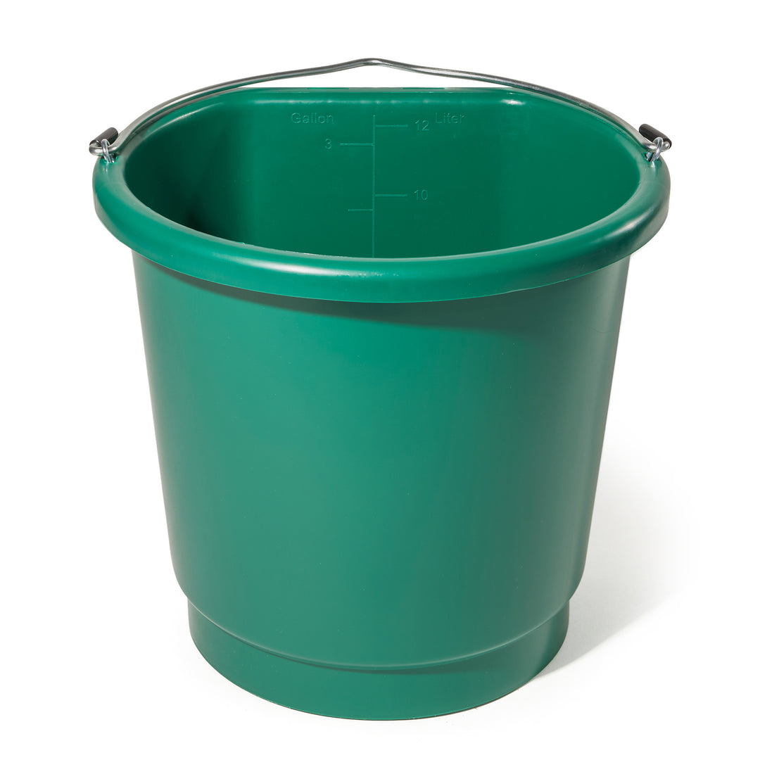 Farm Innovators 3 Gal Flat Back Plastic Heated Bucket, 70 Watt, Green (2 Pack)