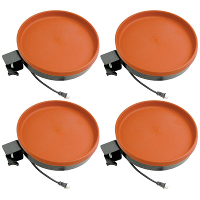 Farm Innovators All Seasons 3 In 1 75 Watts Heated Birdbath, Terracotta (4 Pack) - VMInnovations