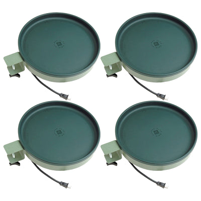Farm Innovators All Seasons 3 In 1 75 Watts Heated Birdbath, Green (4 Pack)