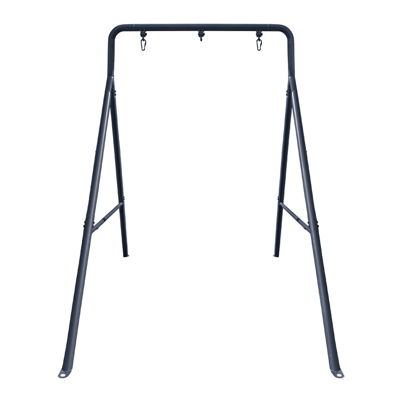 gobaplay Single Support Bar Frame with Outdoor Round Platform Swing Attachment