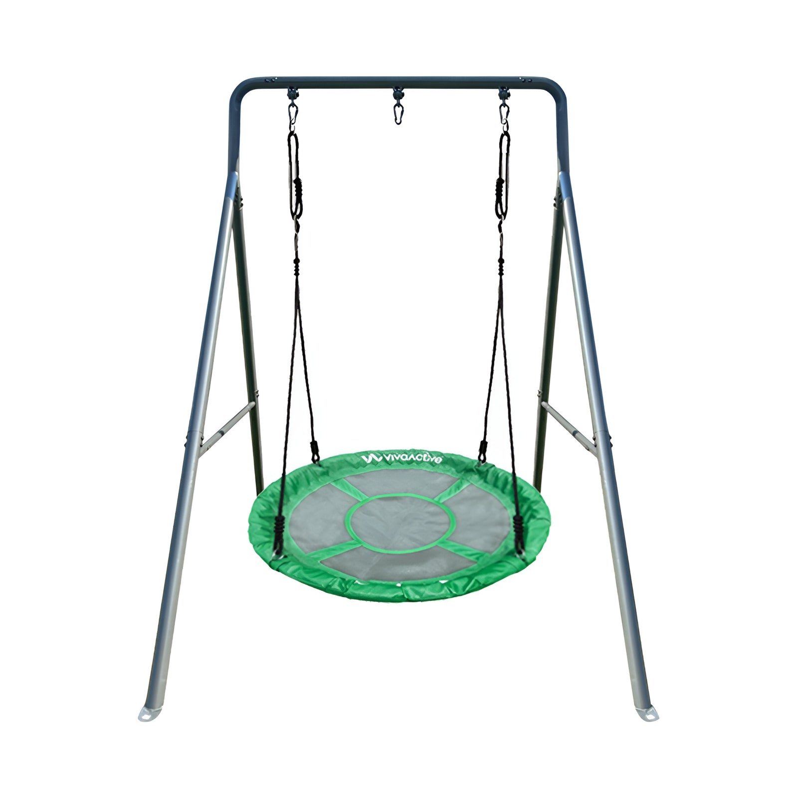 gobaplay Single Swing Set Playground Equipment with 39” Round Platform Saucer - VMInnovations