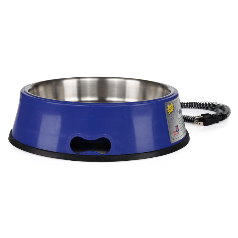 Farm Innovators 3 Quart Heated Pet Bowl with Stainless Steel Insert (4 Pack)