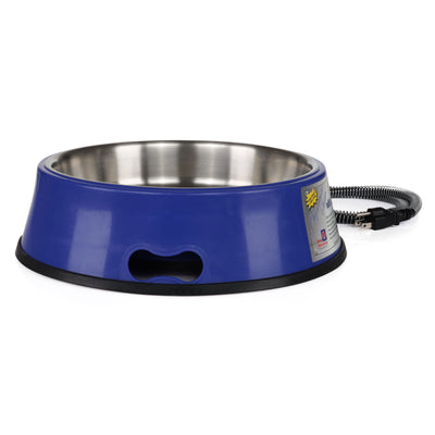 Farm Innovators 3 Quart Heated Pet Bowl with Stainless Steel Insert (2 Pack)