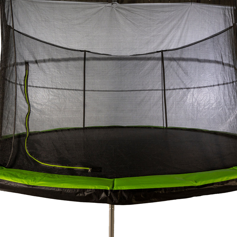 JumpKing 14 Foot Trampoline and Enclosure System Safety Pad, Black/Lime Green