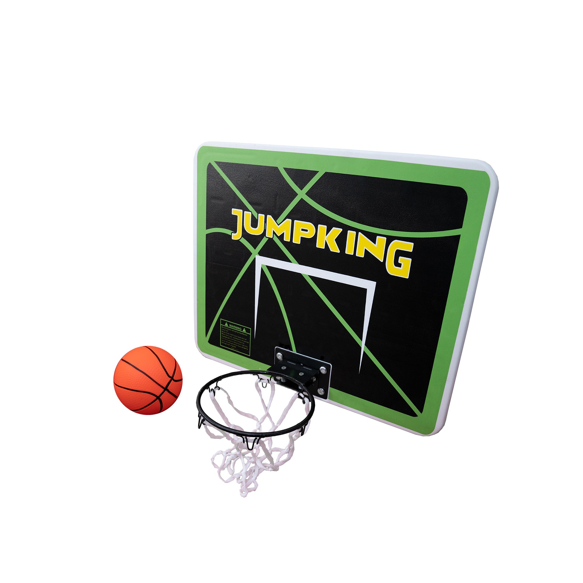 Jumpking 10' x 15' Trampoline with 2 Basketball Hoops, Court Print, & LED Lights (Open Box)