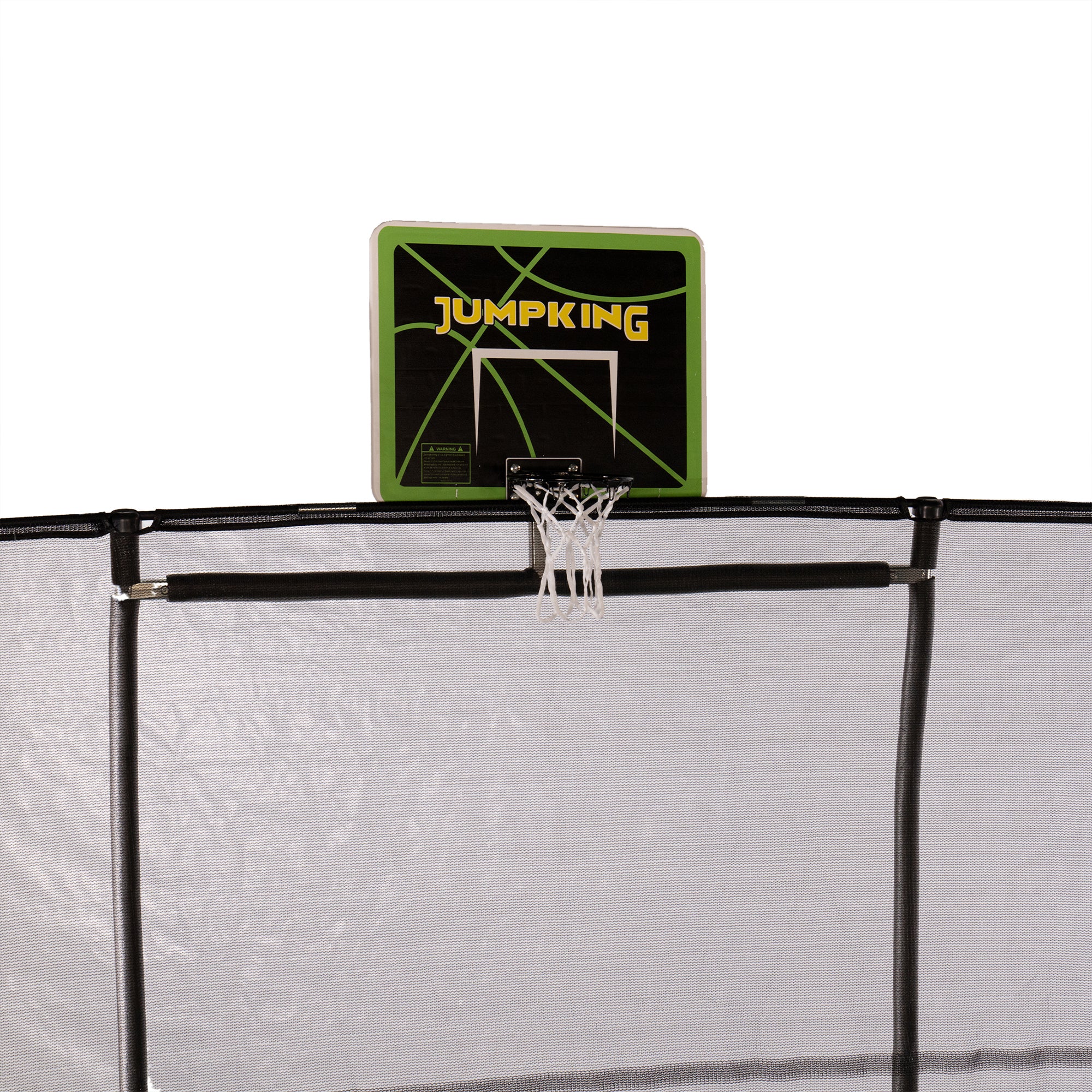 Jumpking 10' x 15' Trampoline with 2 Basketball Hoops, Court Print, & LED Lights (Open Box)
