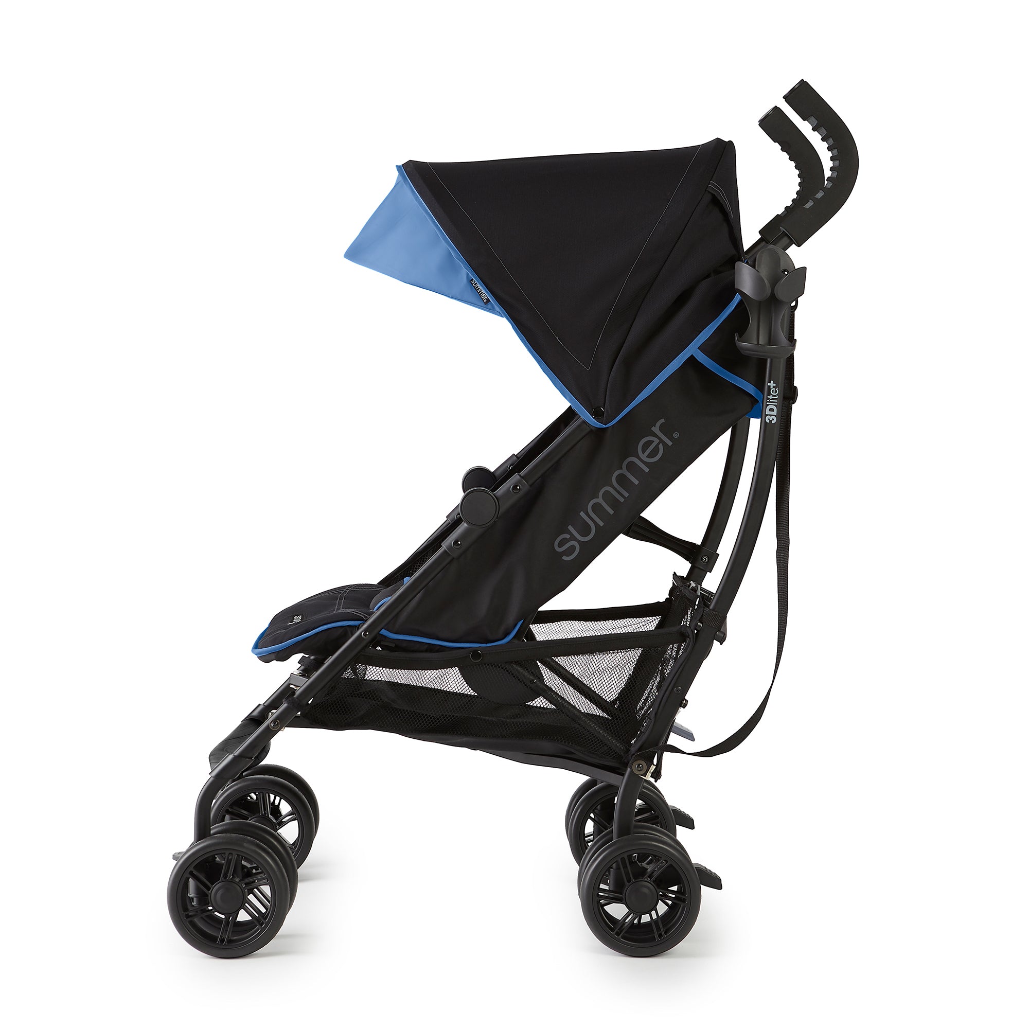 Summer Infant 3Dlite+ Convenience One-Hand Adjustable Stroller Blue/Black