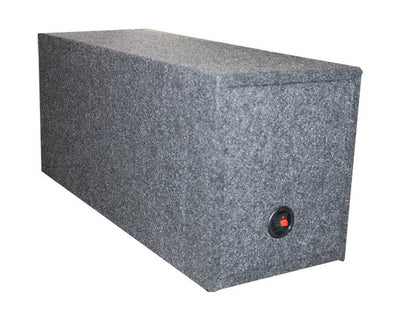 Q POWER 12" Dual Sealed Car Audio Subwoofer Sub Box Enclosure 12-Inch (Damaged)