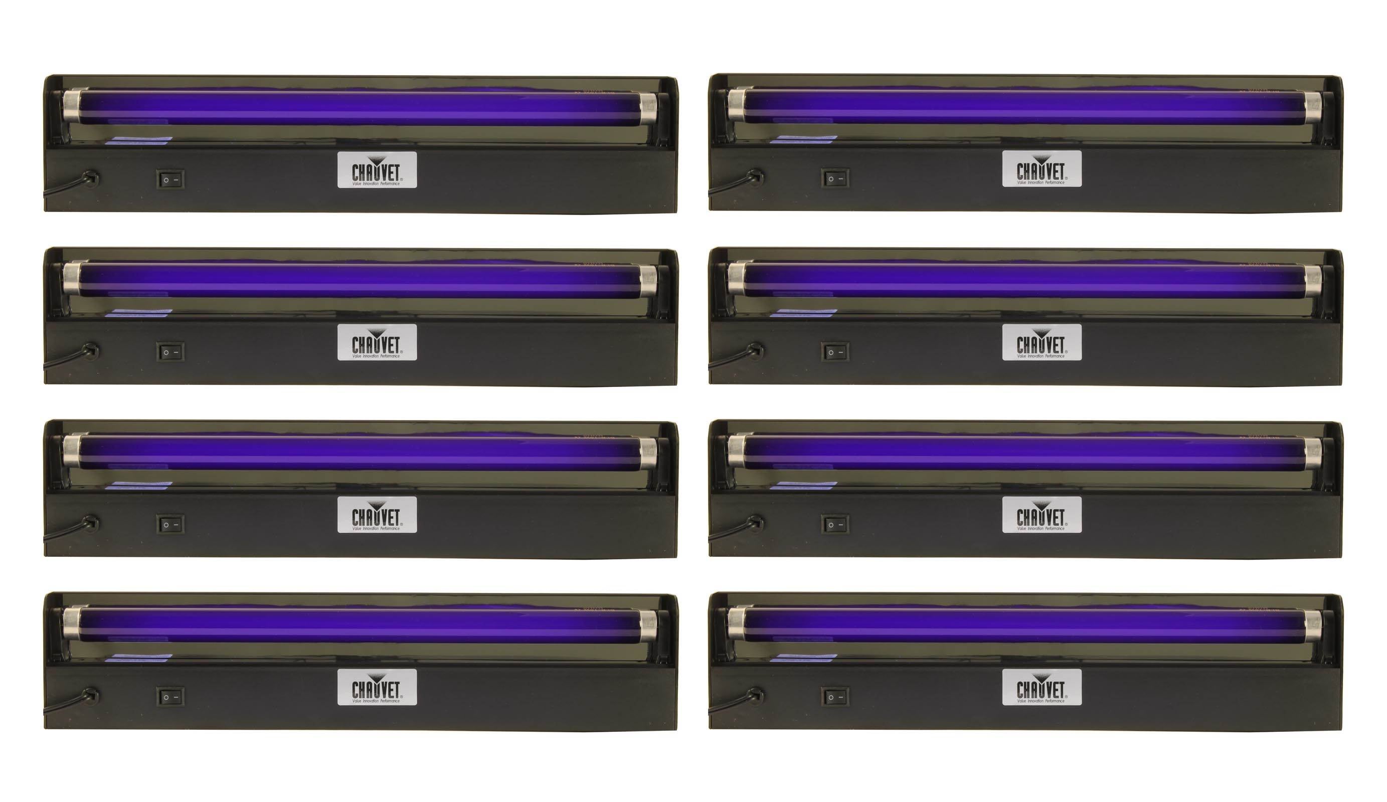 (8) Chauvet DJ NVF18 18" UV Black Light 15 W Blacklights w/ Reflector | NV-F18 - VMInnovations