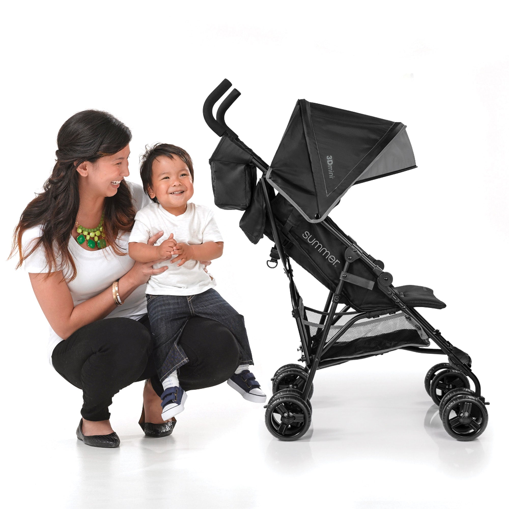Summer Infant 3Dmini Lightweight Folding Convenience Toddler Baby Stroller, Gray