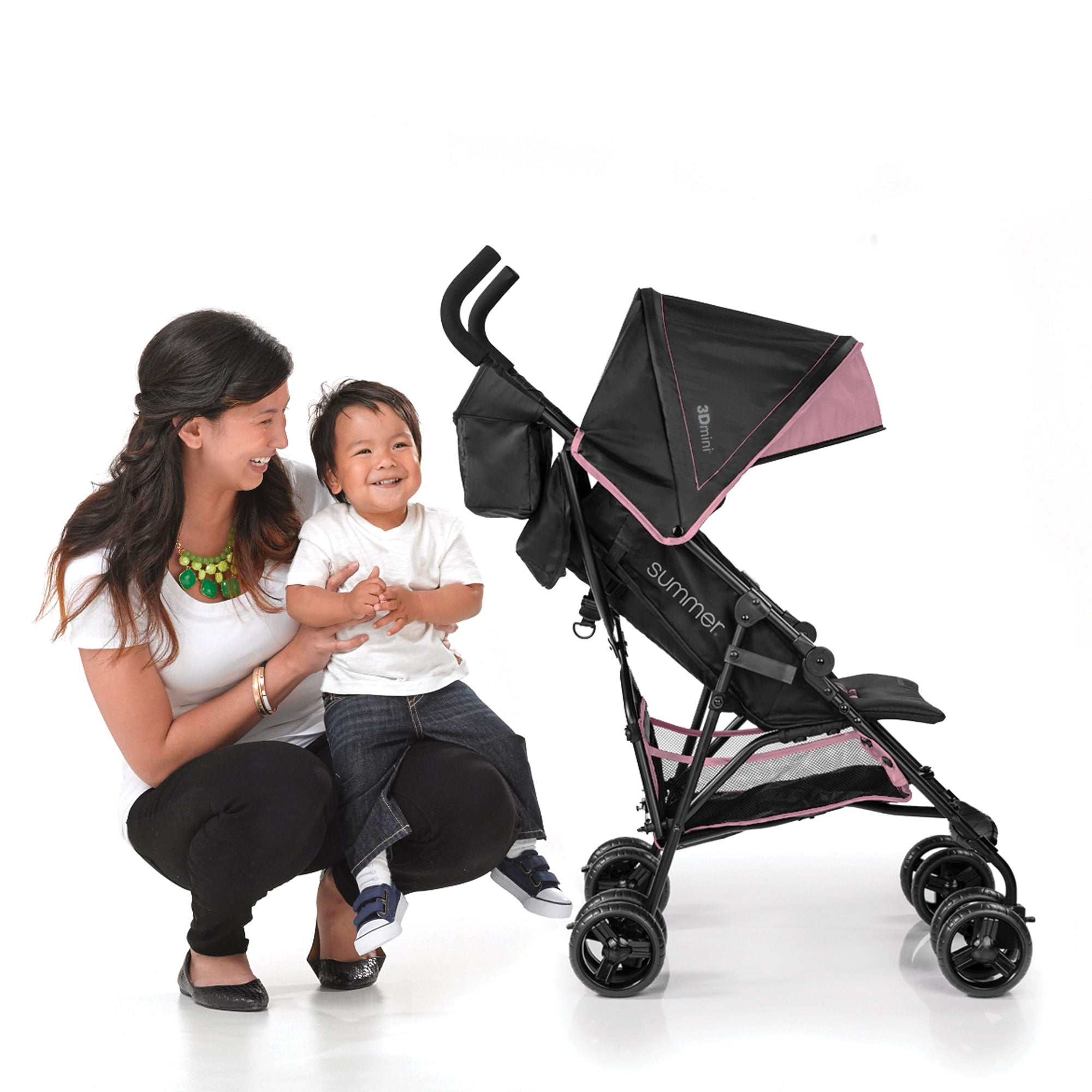 Summer Infant 3Dmini Lightweight Folding Convenience Toddler Baby Stroller, Pink (For Parts)