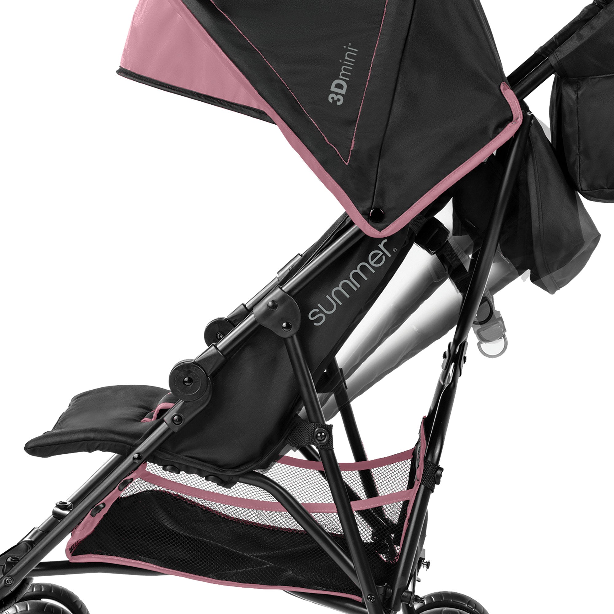 Summer Infant 3Dmini Lightweight Folding Convenience Toddler Baby Stroller, Pink (For Parts)
