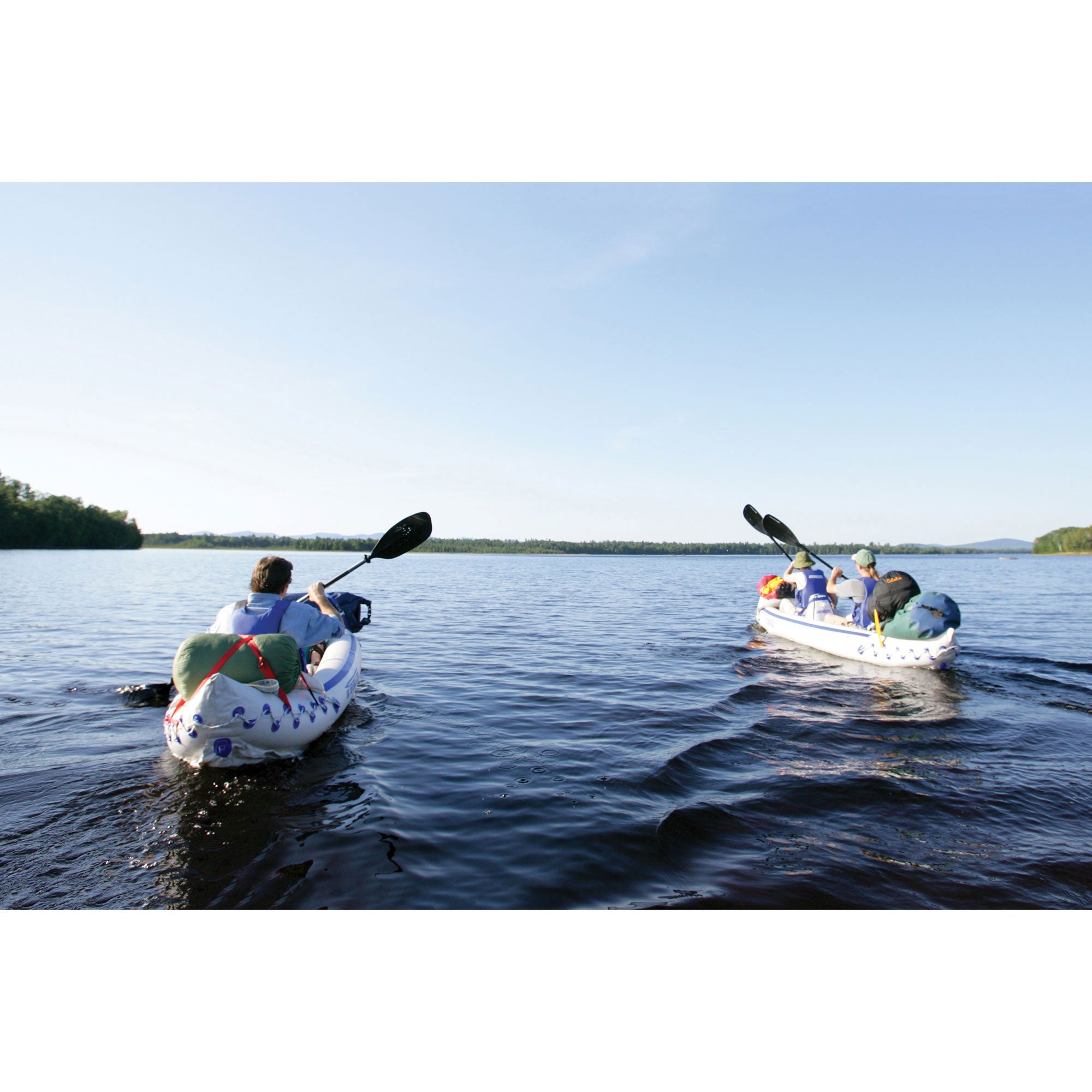 Sea Eagle 370 Deluxe 3 Person Inflatable Kayak Canoe w/ Paddles (Open Box) - VMInnovations