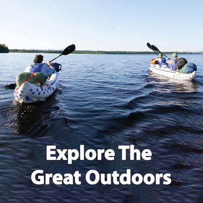 Sea Eagle 370 Deluxe 3 Person Inflatable Kayak Canoe w/ Paddles (Open Box) - VMInnovations