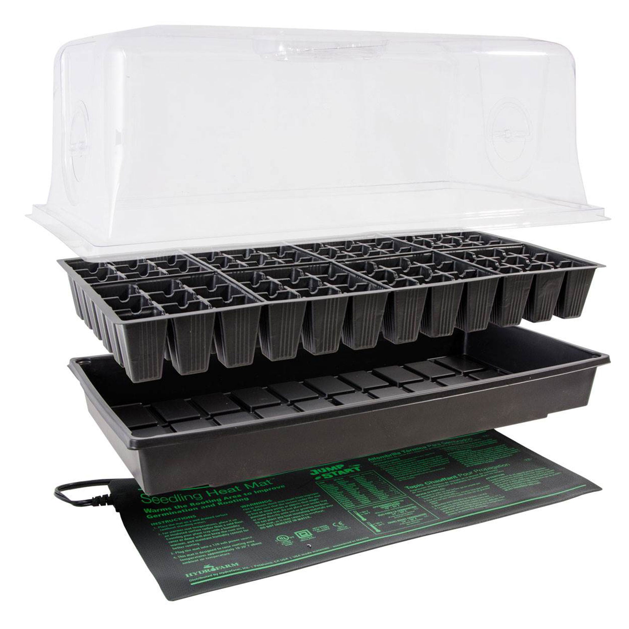 Jump Start Germination Hot House with Heat Mat Hydroponic Flower Grow (2 Pack) - VMInnovations