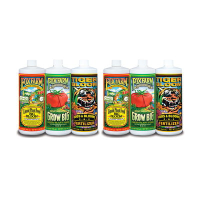 FoxFarm Hydro Nutrient Trio Tiger Bloom Grow 6 Qts Liquid Plant Grow (2 Pack)