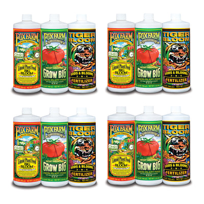 FoxFarm Hydro Nutrient Trio Tiger Bloom Grow 12 Qts Liquid Plant Grow (4 Pack)
