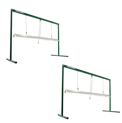 (2) HYDROFARM JSV4 48" Jump Start T5 Grow Light Systems | Stand, Fixture & Tube