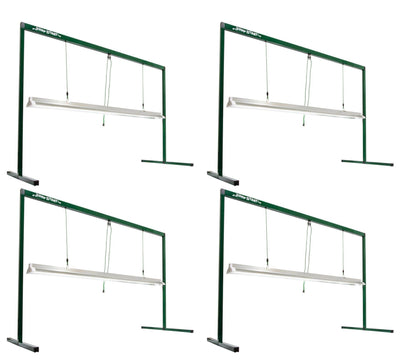 (4) HYDROFARM JSV4 48" Jump Start T5 Grow Light Systems | Stand, Fixture & Tube