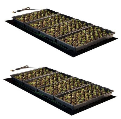 HYDROFARM 107 Watt Hydroponic Seedling Jump Start Heat Mats 48" x 20" (2-pack)