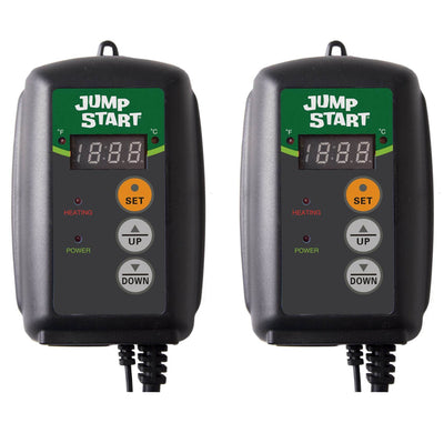 Jump Start Hydroponic Seedling Heat Mat Digital Thermostat Controller (2-pack)