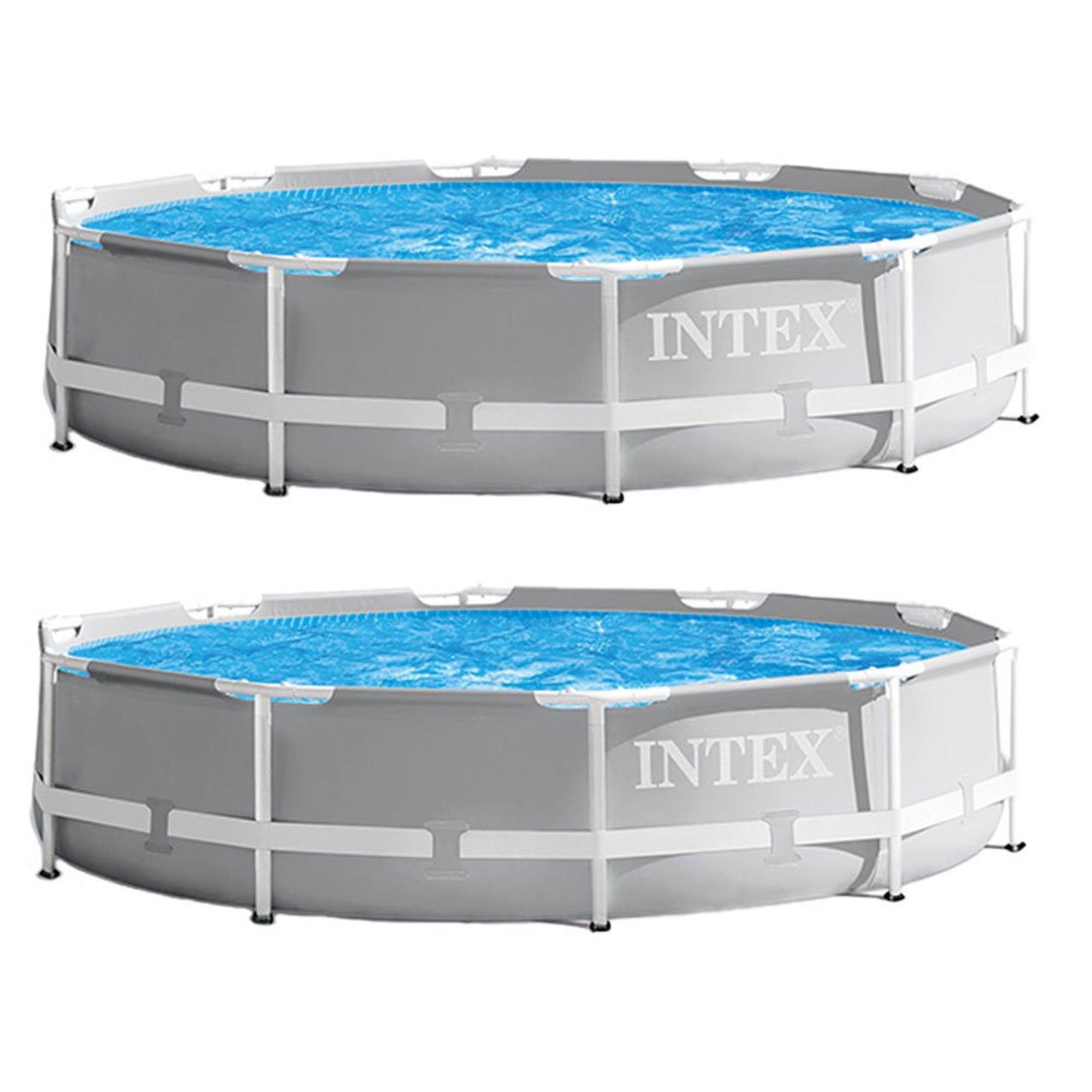 Intex Prism Frame Above Ground Swimming Pool with 330 GPH Filter Pump (2 Pack)