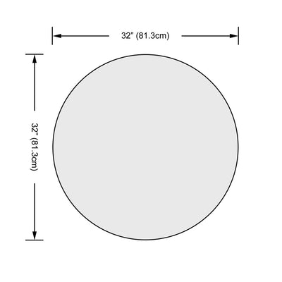 Dulles Glass 32" Round 1/4" Thick Tempered Glass Table Top w/ Flat Polished Edge (Refurbished)