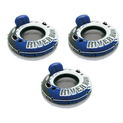 Intex River Run Connect Vinyl Lounge Inflatable Floating Water Tubes (3 Pack) - VMInnovations