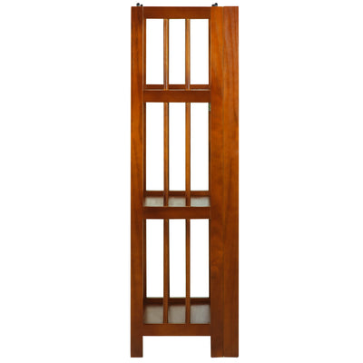 Casual Home 3 Shelf 14 Inch Folding Office Wood Bookcase, Honey Oak (For Parts)