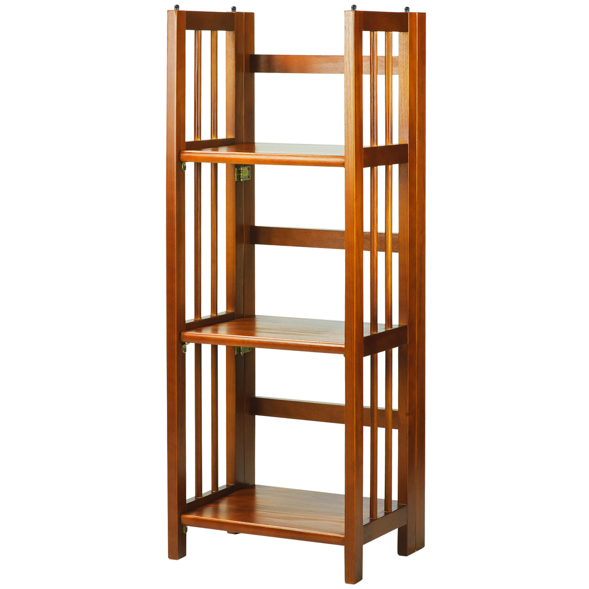 Casual Home 3 Shelf 14 Inch Folding Office Wood Bookcase, Honey Oak (For Parts)