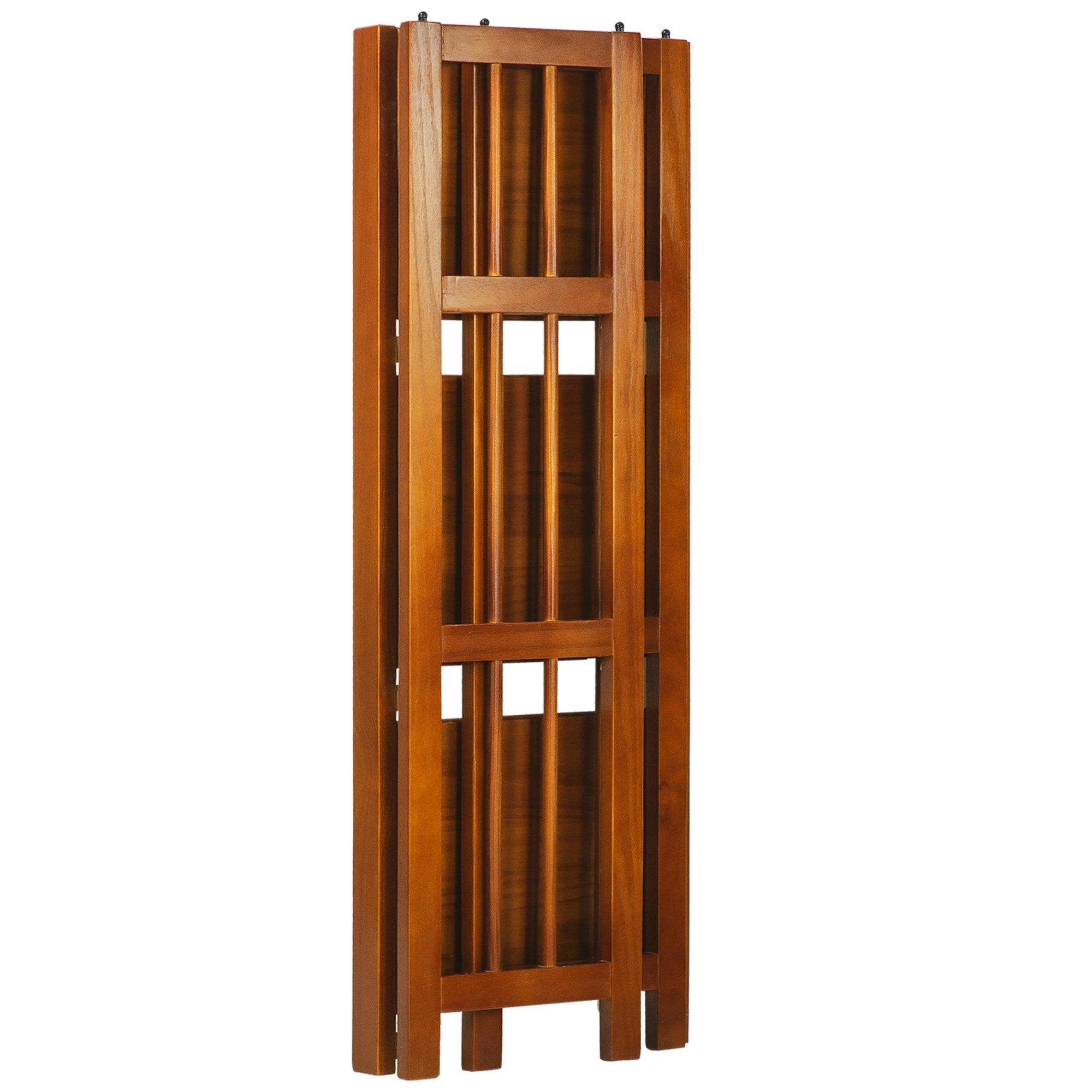 Casual Home 3 Shelf 14" Folding Wood Furniture Bookcase, Honey Oak (Open Box)