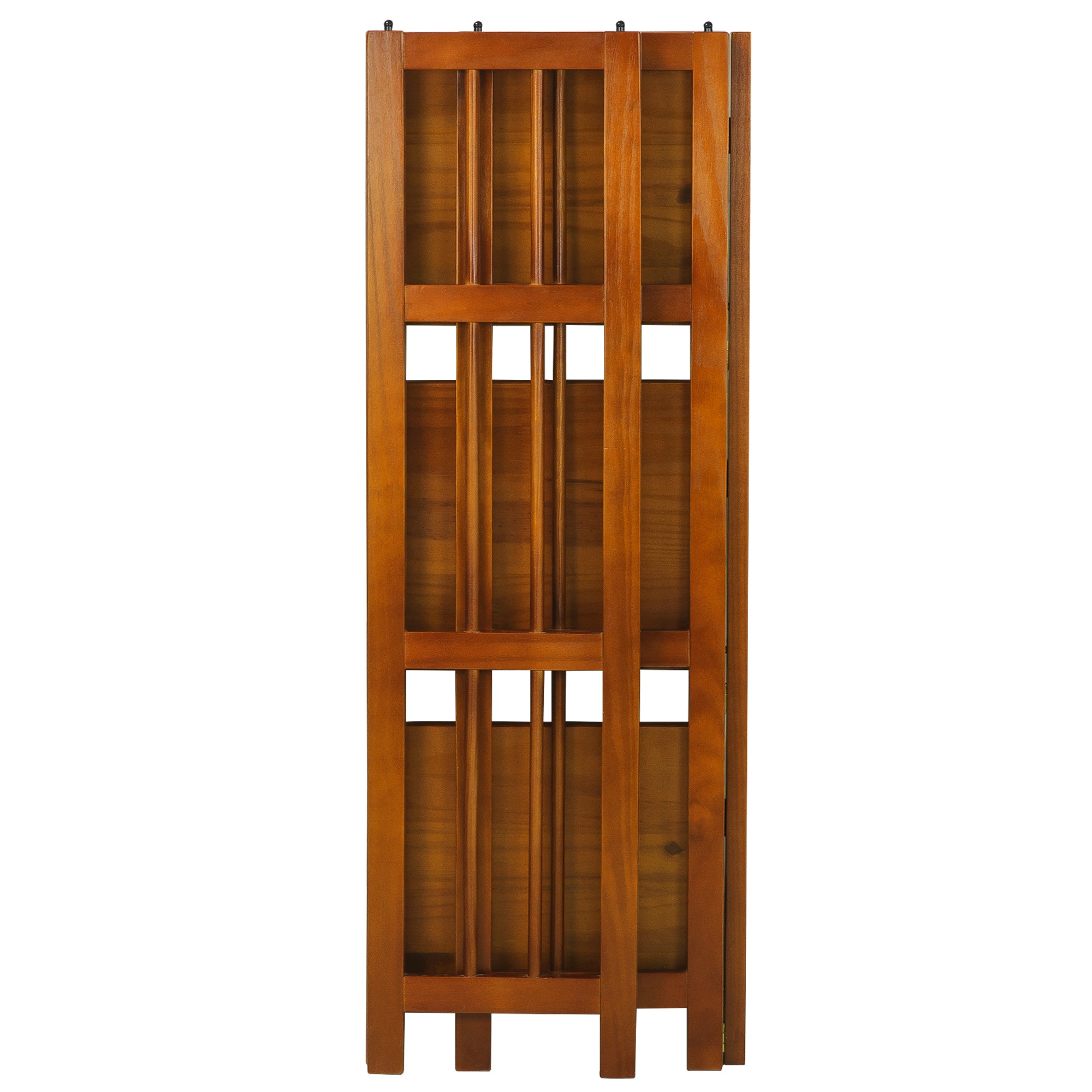 Casual Home 3 Shelf 14" Folding Wood Furniture Bookcase, Honey Oak (Open Box)
