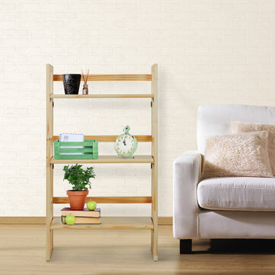 Casual Home 3 Shelf Folding Student Bedroom Living Room Bookcase (Open Box) - VMInnovations