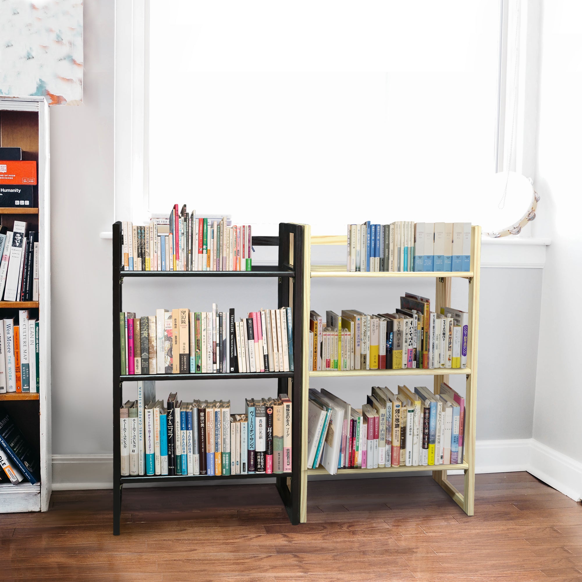Casual Home 3 Shelf Folding Student Bedroom Living Room Bookcase (Open Box) - VMInnovations