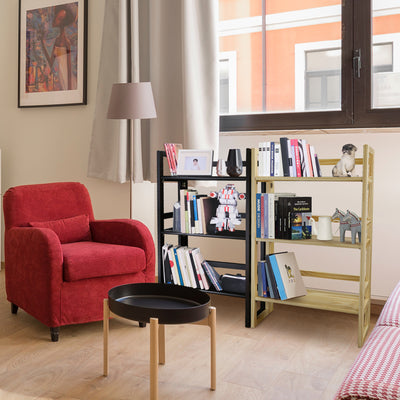 Casual Home 3 Shelf Folding Student Bedroom Living Room Bookcase (Open Box) - VMInnovations