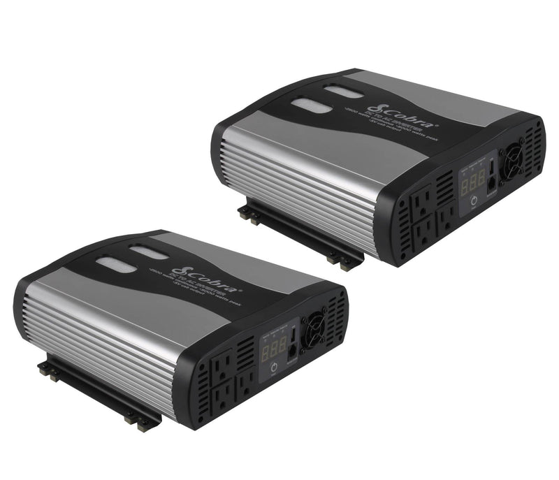COBRA CPI2575 2500 Watt 12V DC to 120V AC Car Power Inverters w/USB Port