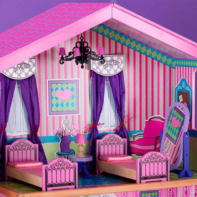 KidKraft Suite Elite Mansion Pretend Play Dollhouse with Furniture (Damaged)