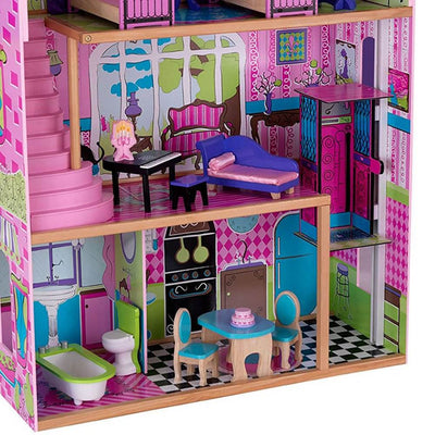 KidKraft Suite Elite Mansion Pretend Play Dollhouse with Furniture (Damaged)