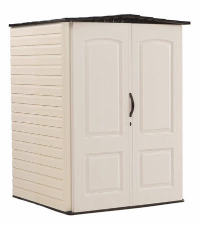 Rubbermaid Medium Vertical 106 Cu Ft Outdoor Storage Shed & Shelf Accessories
